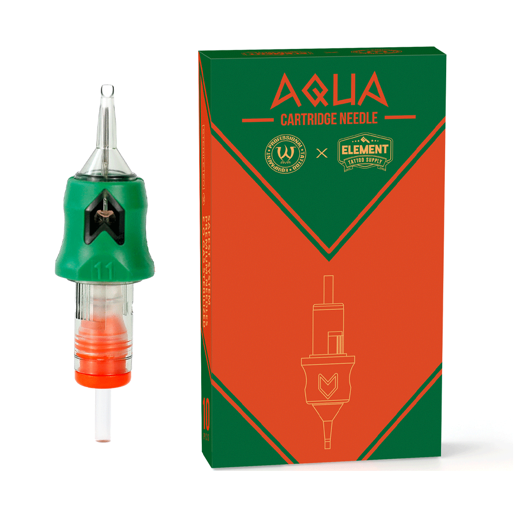 Aqua Cartridge Box of Mixed Curved Mag - Element Tattoo Supply