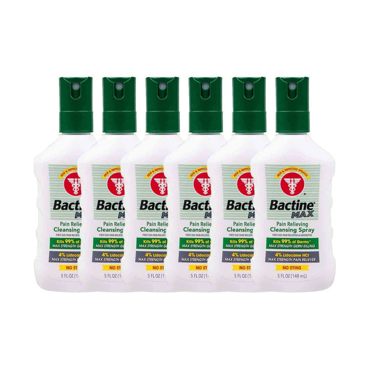 Bactine MAX, Pain Relieving Cleansing Spray 5 fl oz | Six Pack