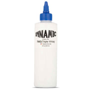 blue top of dynamic triple white 8 ounce bottle front view