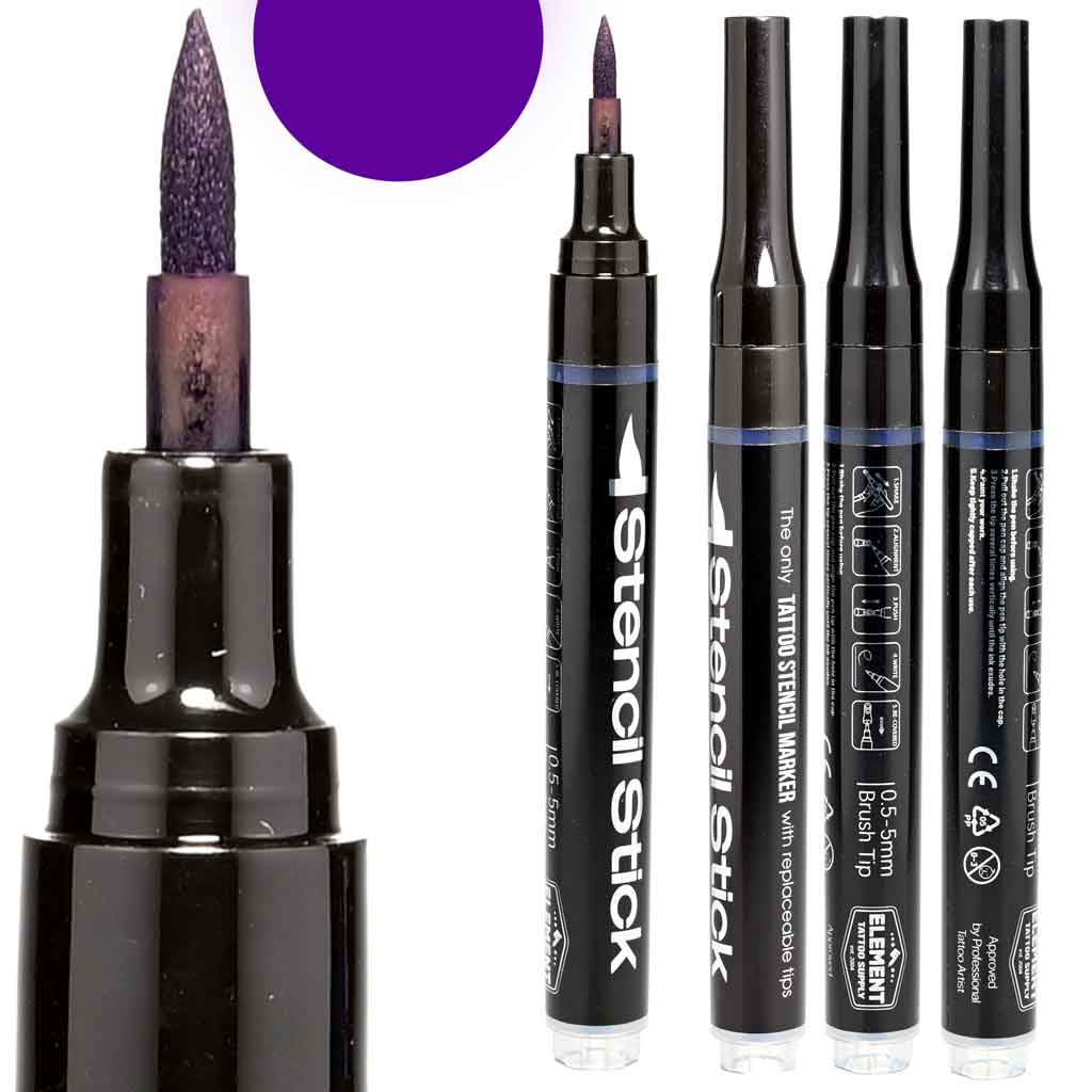 Tattoo Stencil Stick Pen Marker purple in color for tattooing