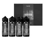 Four bottles of Empire Inks David Vega tattoo ink with a black box in the background.