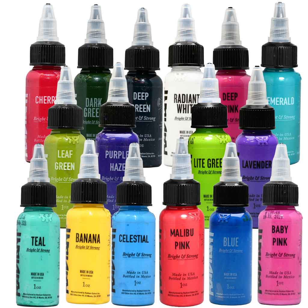 Radiant tattoo Ink Set of Colors