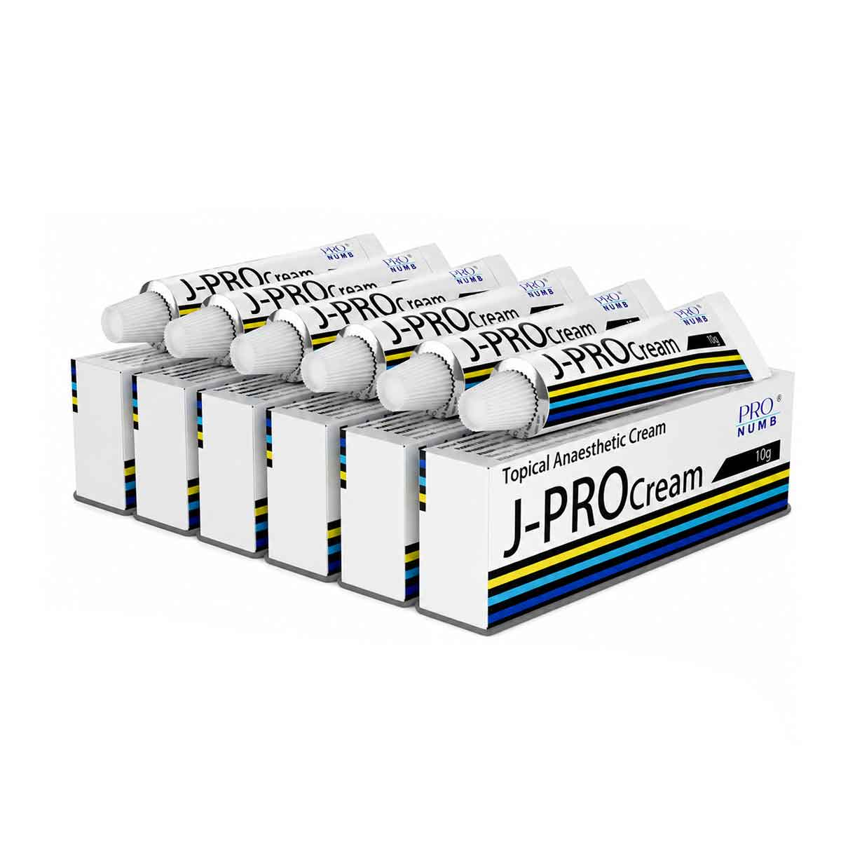 Multiple boxes of J-PRO Cream on a white background