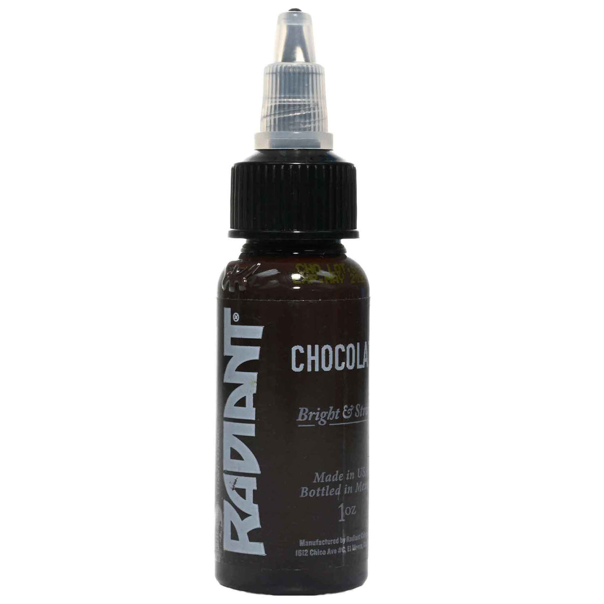 Radiant Tattoo Ink Chocolate front view of tattoo ink bottle