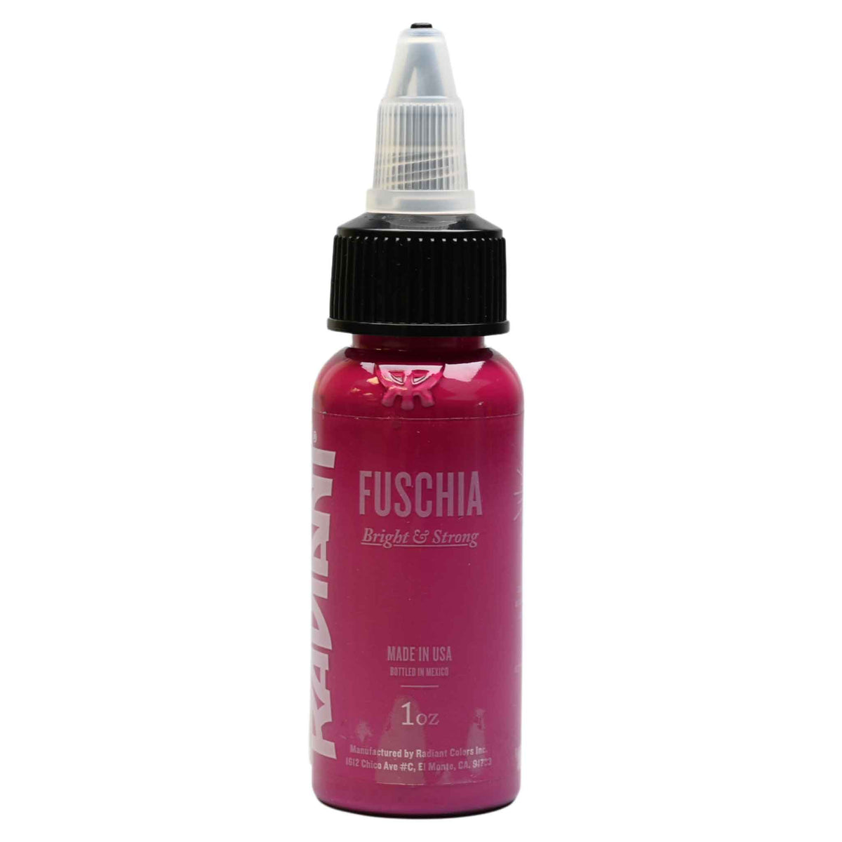 Radiant Tattoo Ink Fushia front view of tattoo ink bottle
