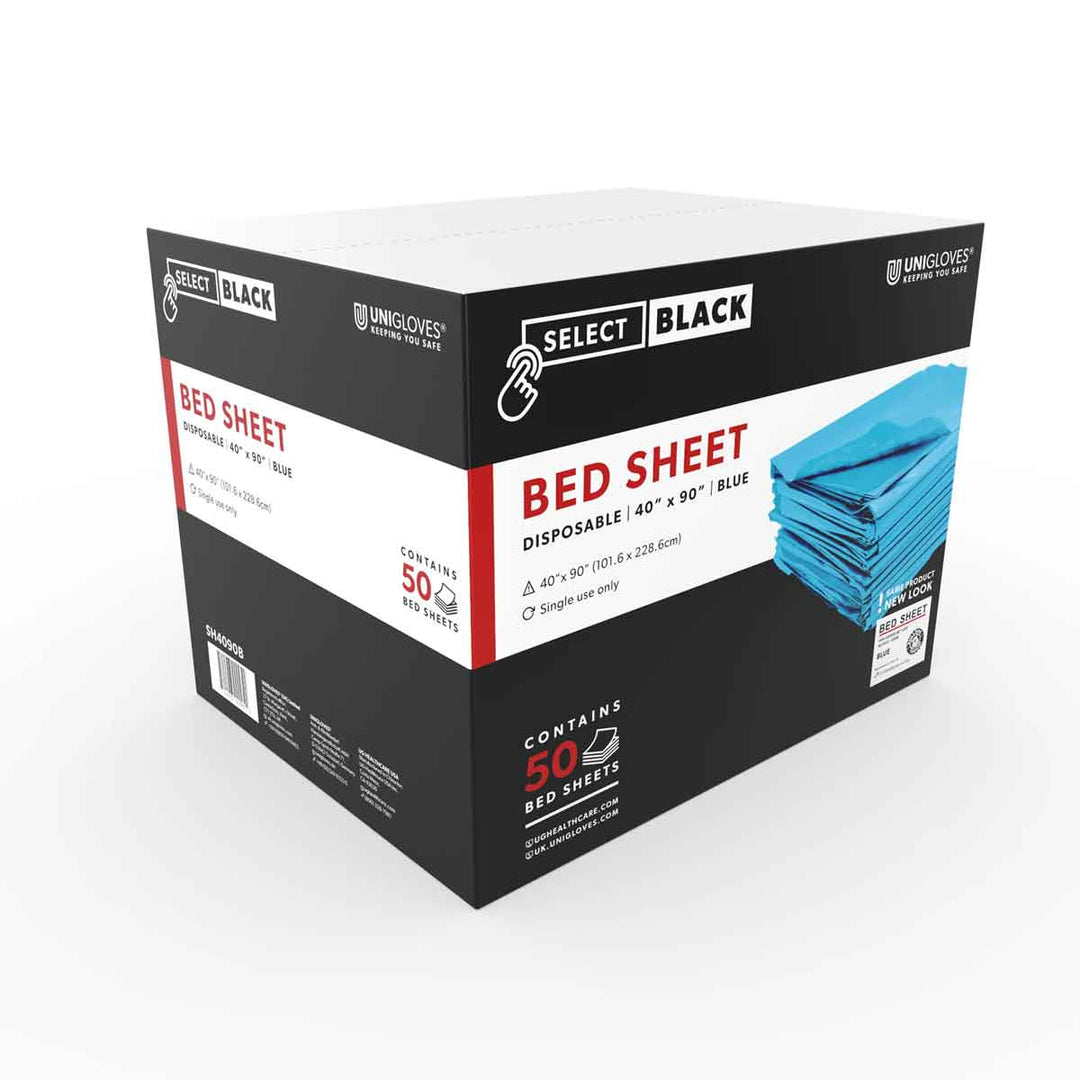 Bed Sheets Disposable 40 x 90 in  - Blue