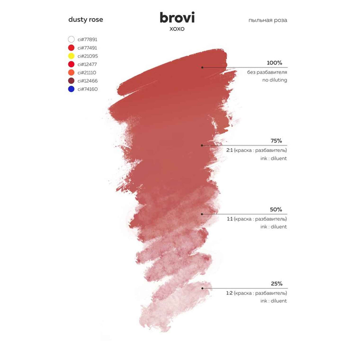 Brovi XOXO Lip Pigment - Dusty Rose