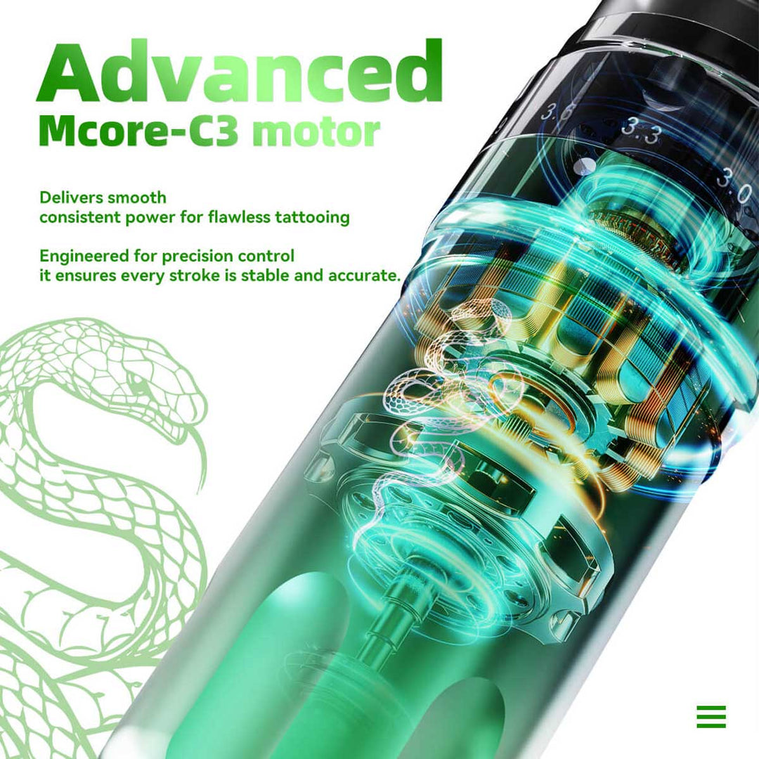 Dragonhawk Fold Pro Year of Snake Edition Tattoo Machine Pen Wireless