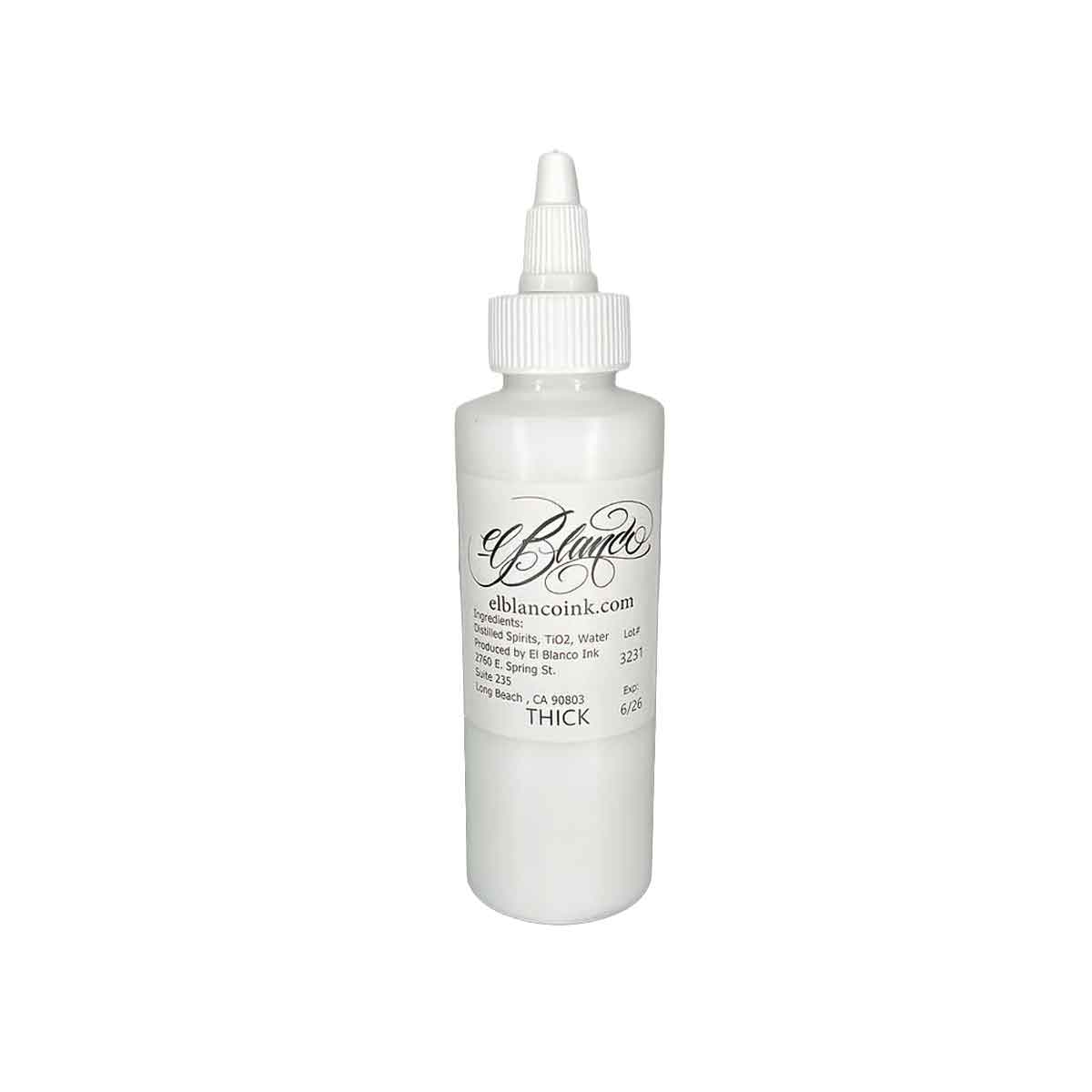 El Blanco Thick White Tattoo Ink 4 oz