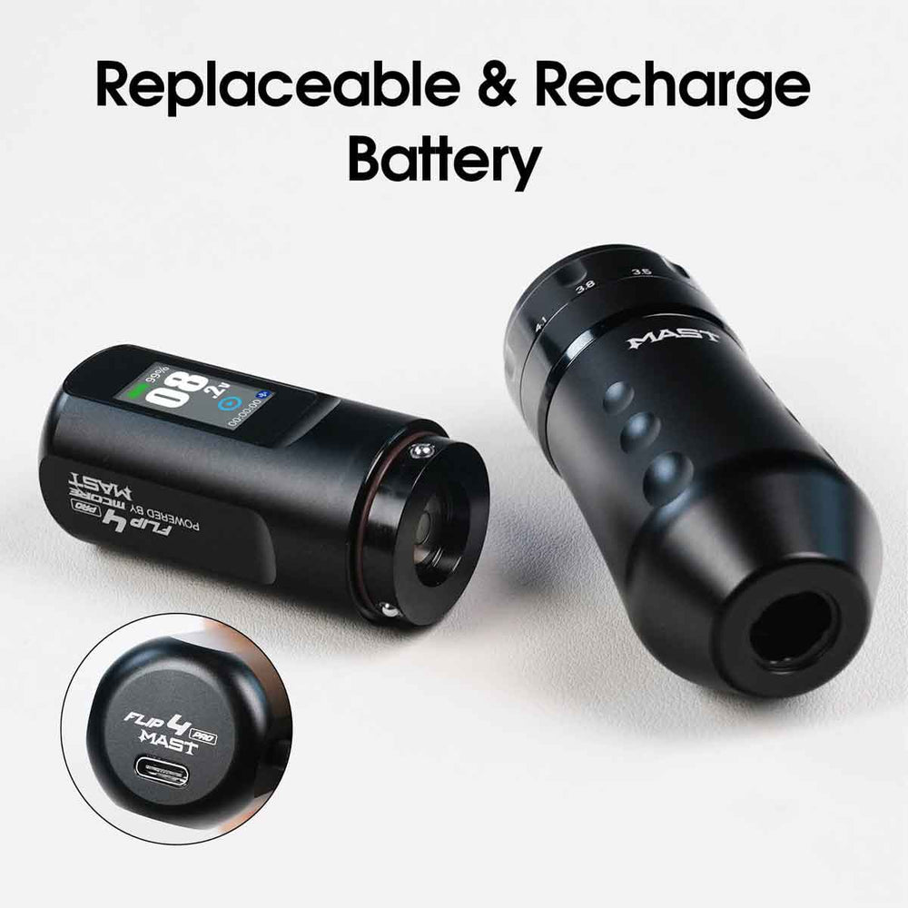 Mast Fold 2 Pro Wireless Pen Machine 2.4-4.2mm Stroke Length - Element Tattoo Supply