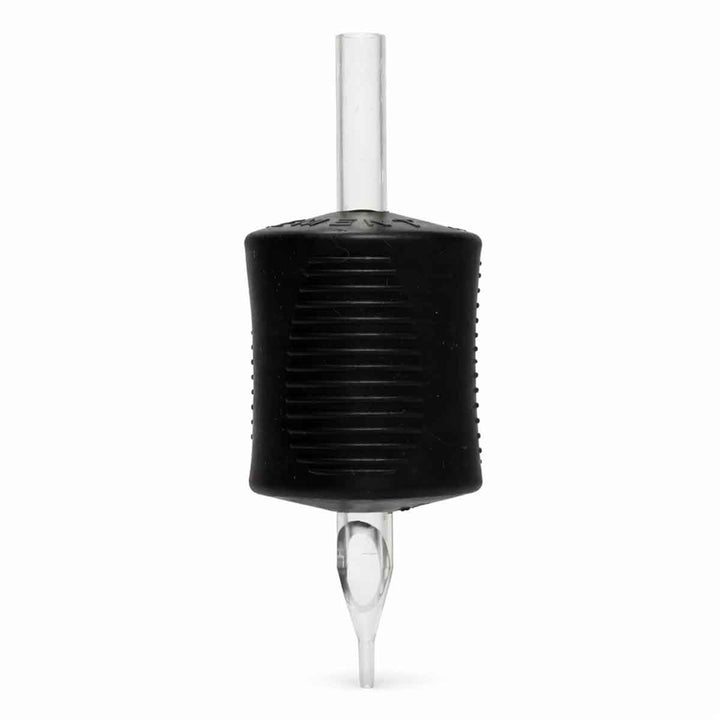 Disposable tattoo tube on a white background