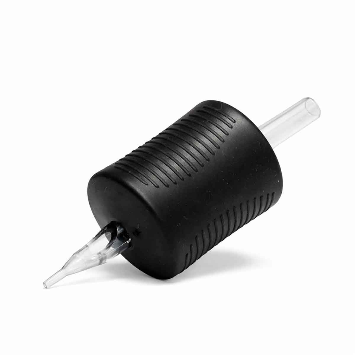 Disposable tattoo grip on a white background