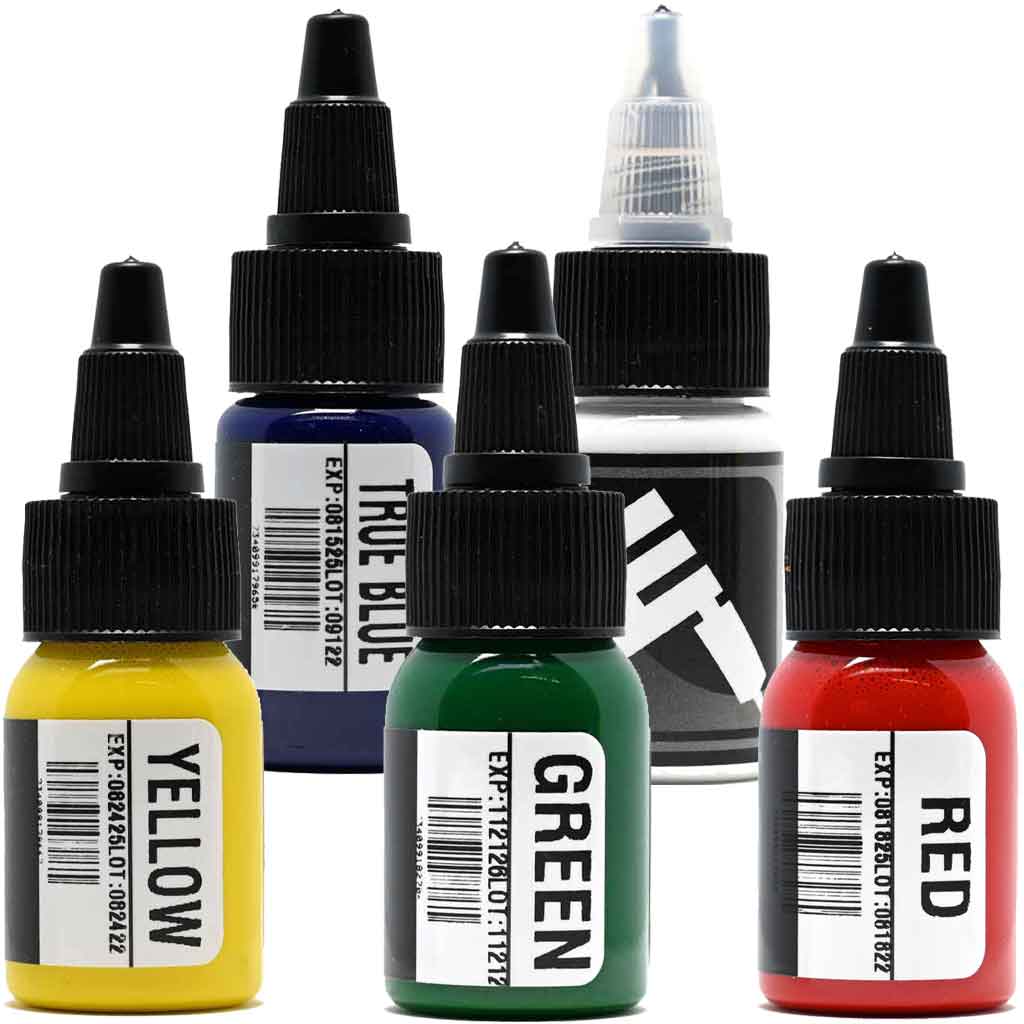 Primary Color Tattoo Ink Set, 5 Colors - Element Ink